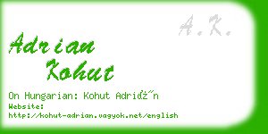 adrian kohut business card